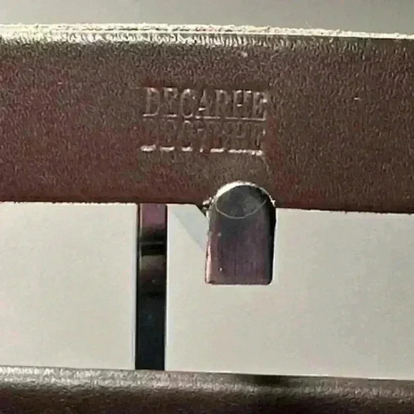 NWOT!  Decarhe Satchel/Tote/Bag Vinyl with Leather Trim Black/Brown - Picture 3 of 10